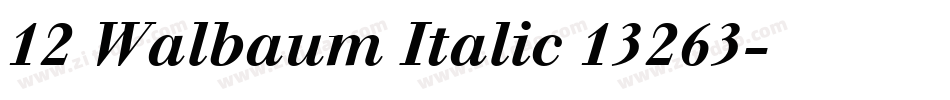 12 Walbaum Italic 13263字体转换